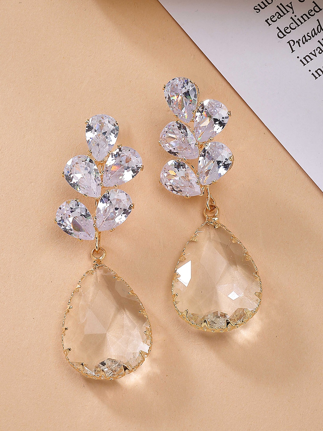 

Bohey by KARATCART Contemporary Drop Earrings, White