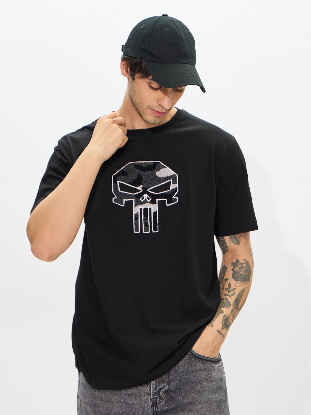 

The Souled Store Men Printed T-shirt, Black
