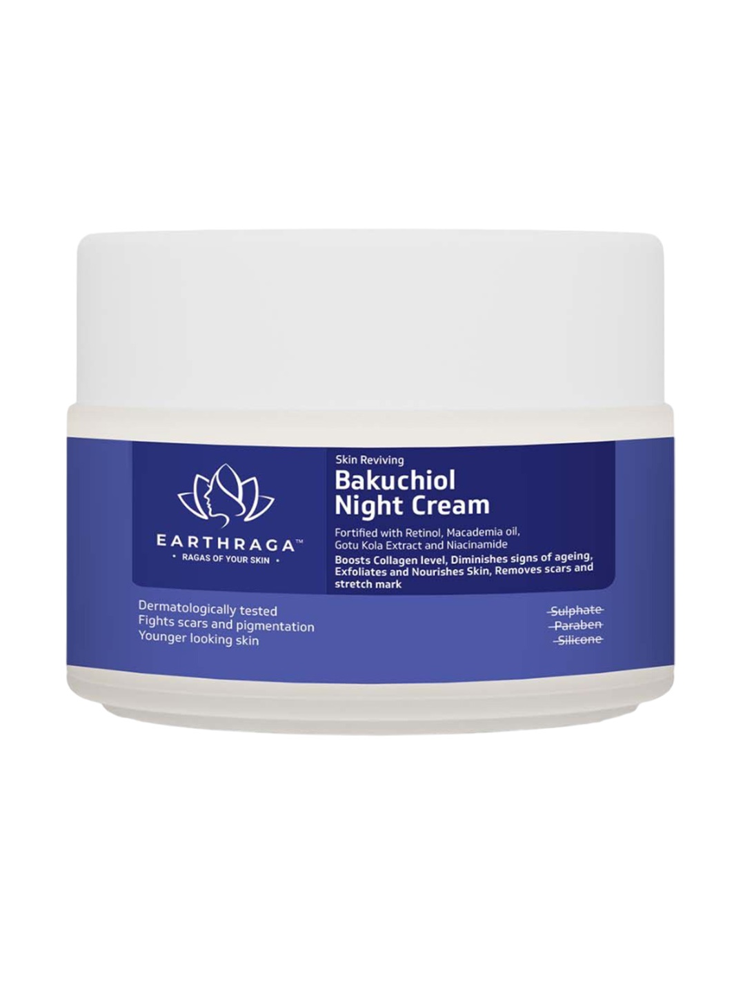 

Earthraga Bakuchiol Night Cream -100ml, Purple