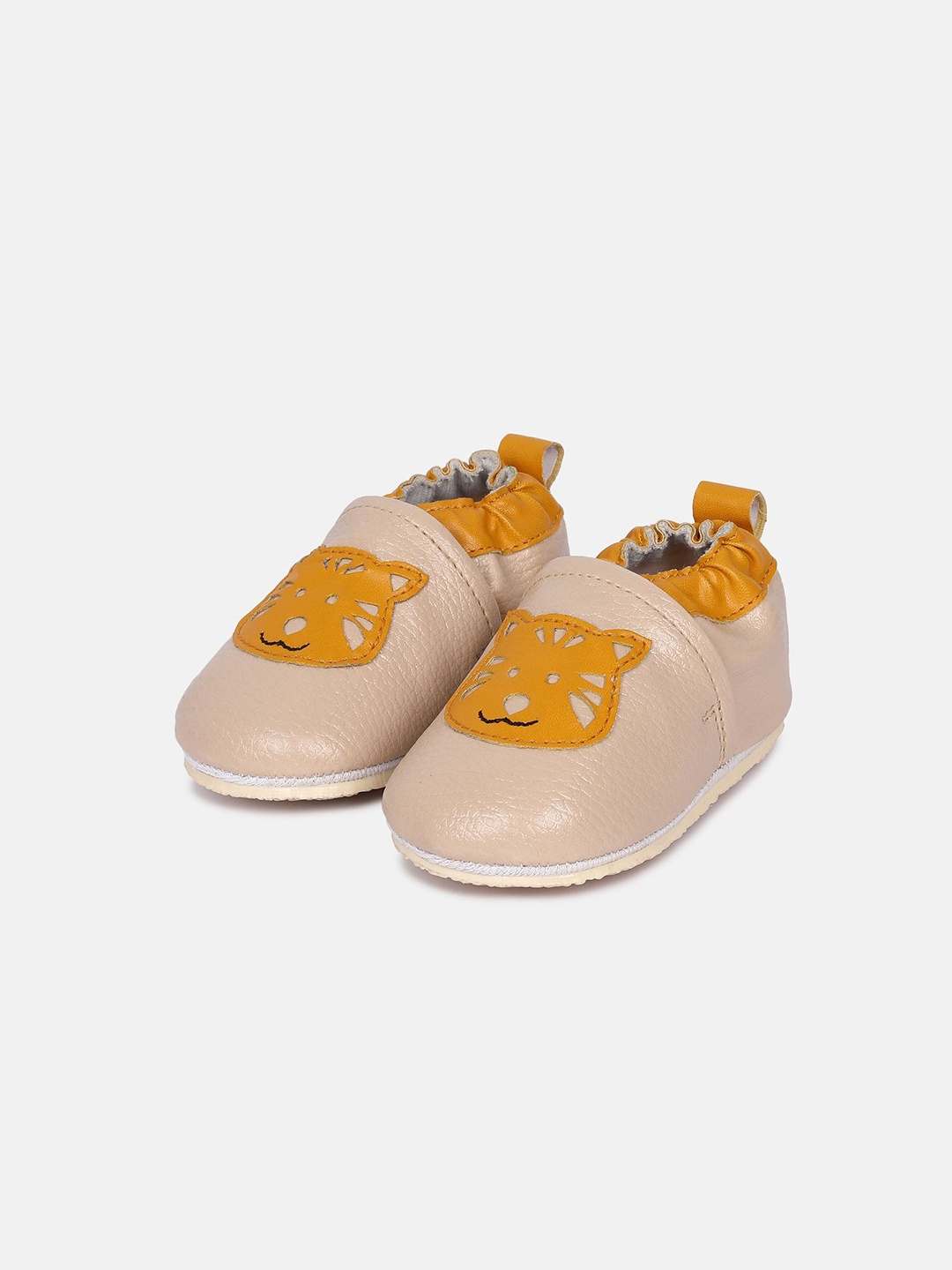 

MINI KLUB Boys Printed PU Slip-On Sneakers, Cream