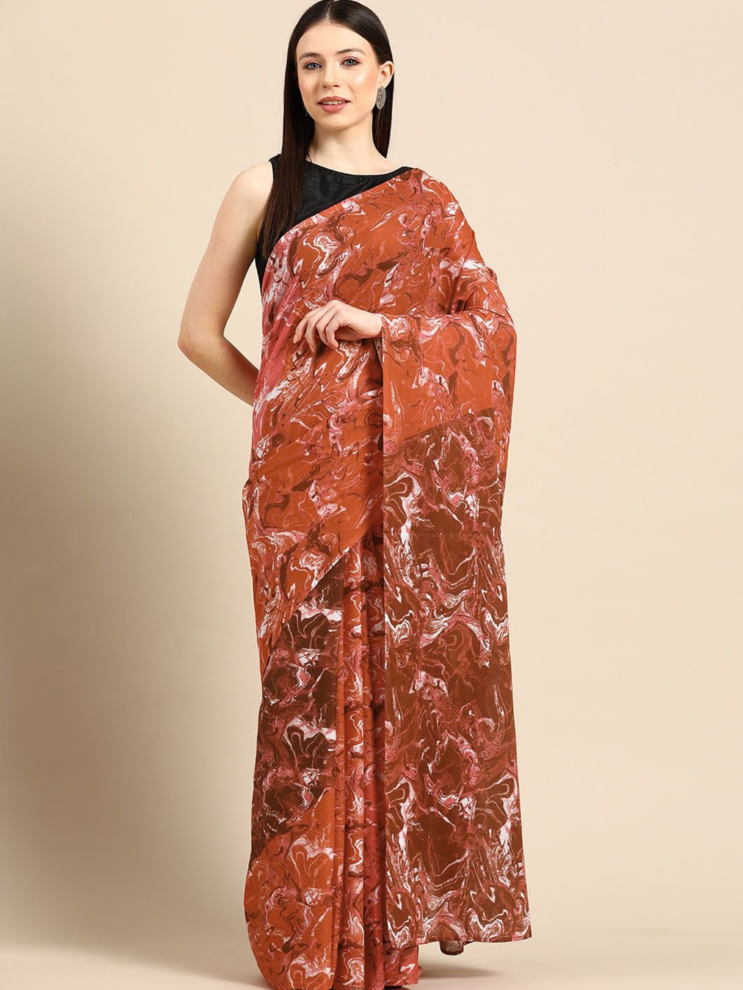 

BUTA BUTI Pure Cotton Saree, Red