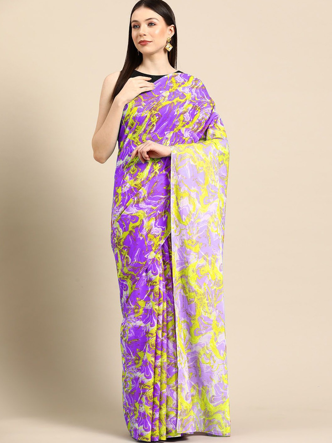 

BUTA BUTI Pure Cotton Saree, Yellow