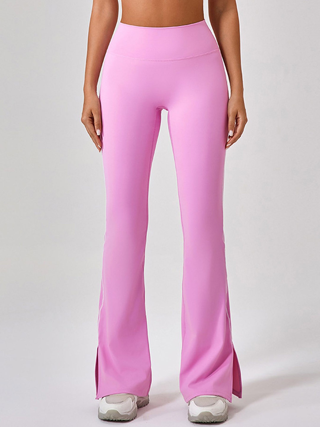 

LULU & SKY Women High-Rise Boot Cut-Fit Track Pant, Pink