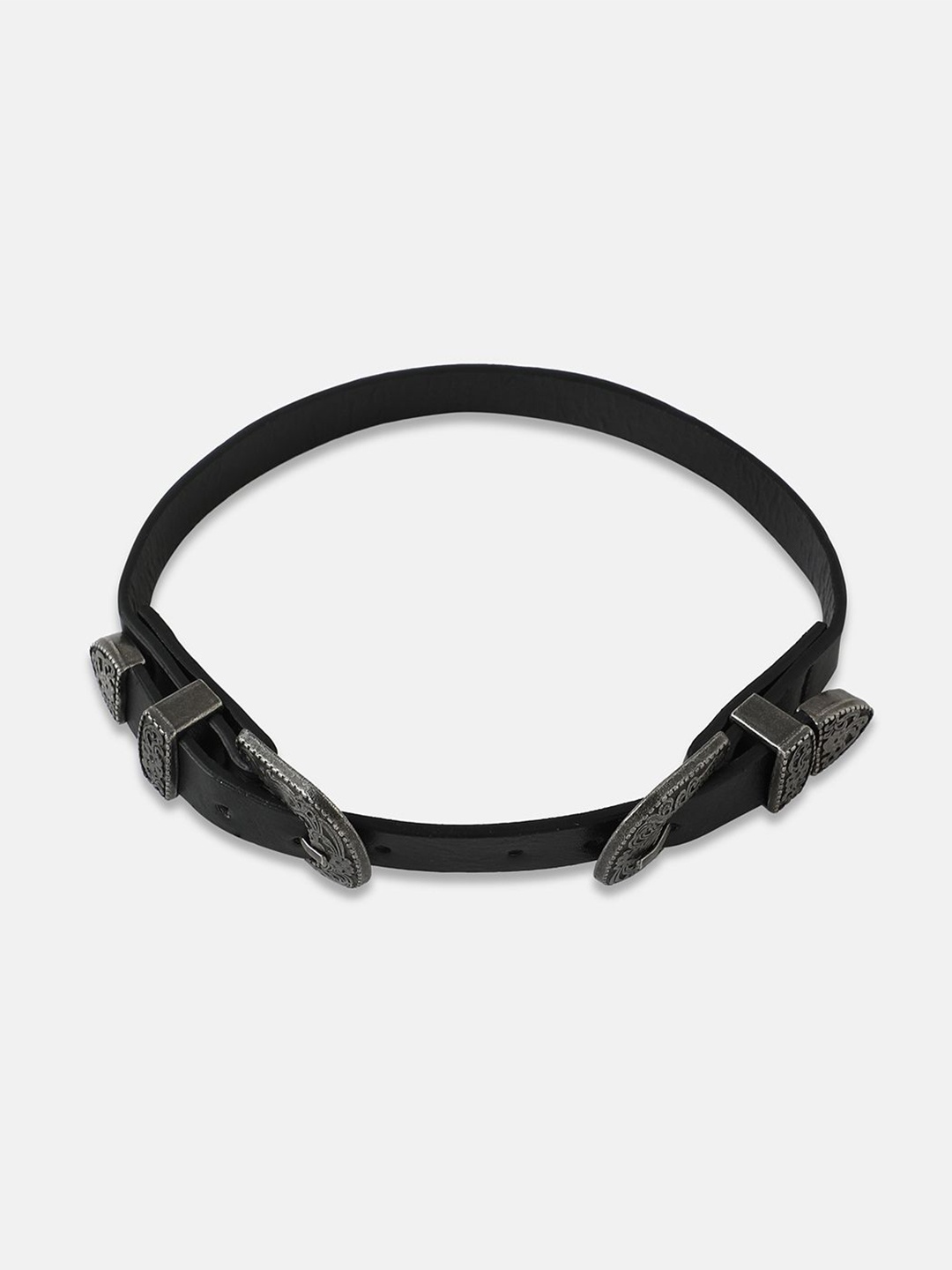 

SOHI Silver-Plated Necklace, Black