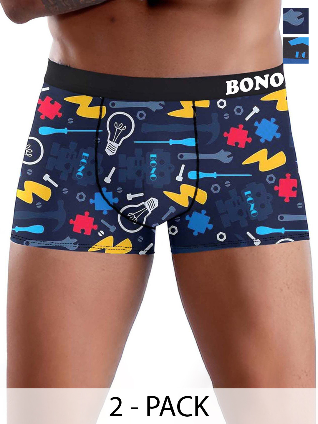 

DISPENSER Men Pack Of 2 Printed Trunk V2-C1-C3-DG-Printed-M, Multi