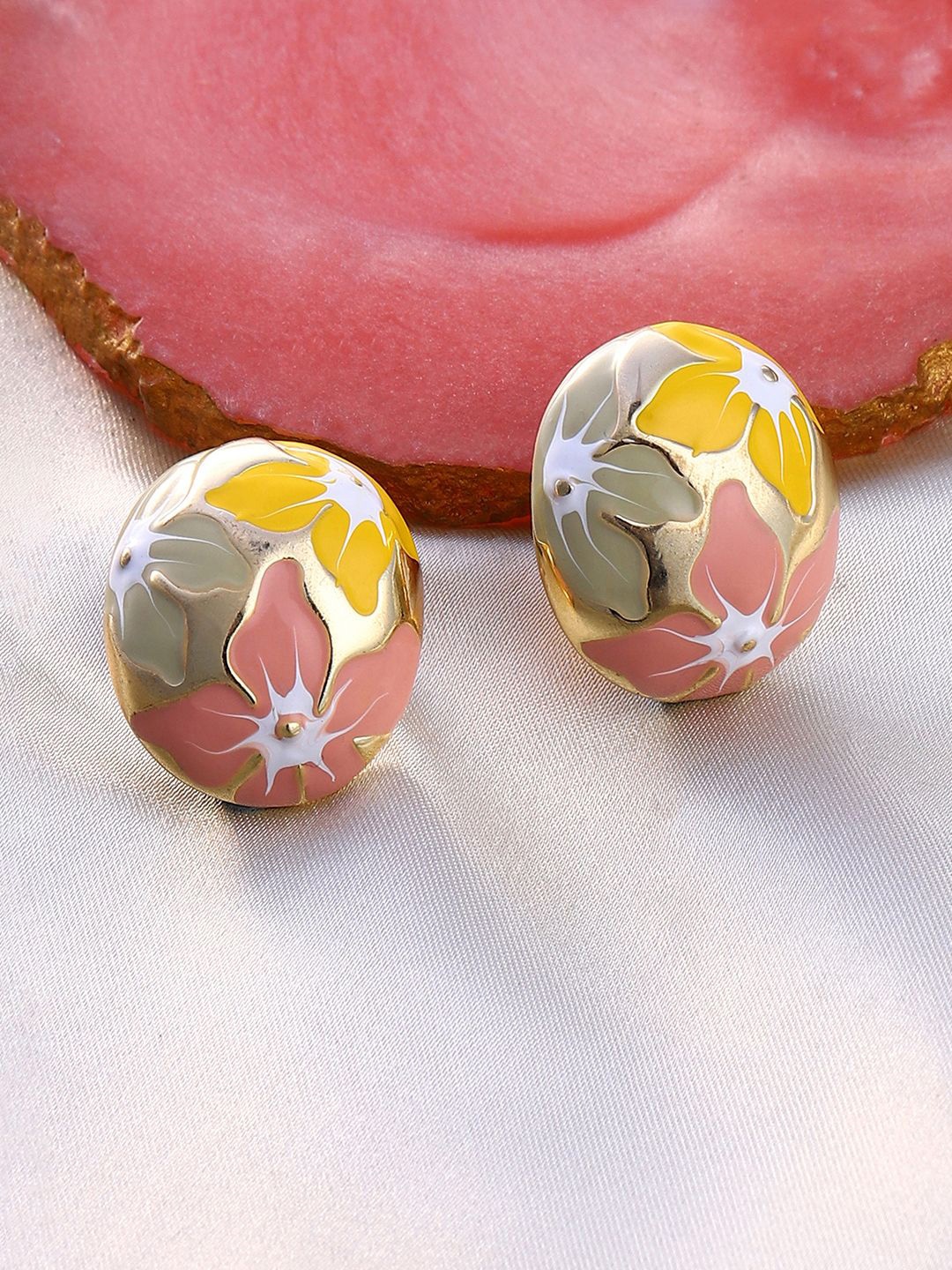 

SOHI Contemporary Studs Earrings, Multi