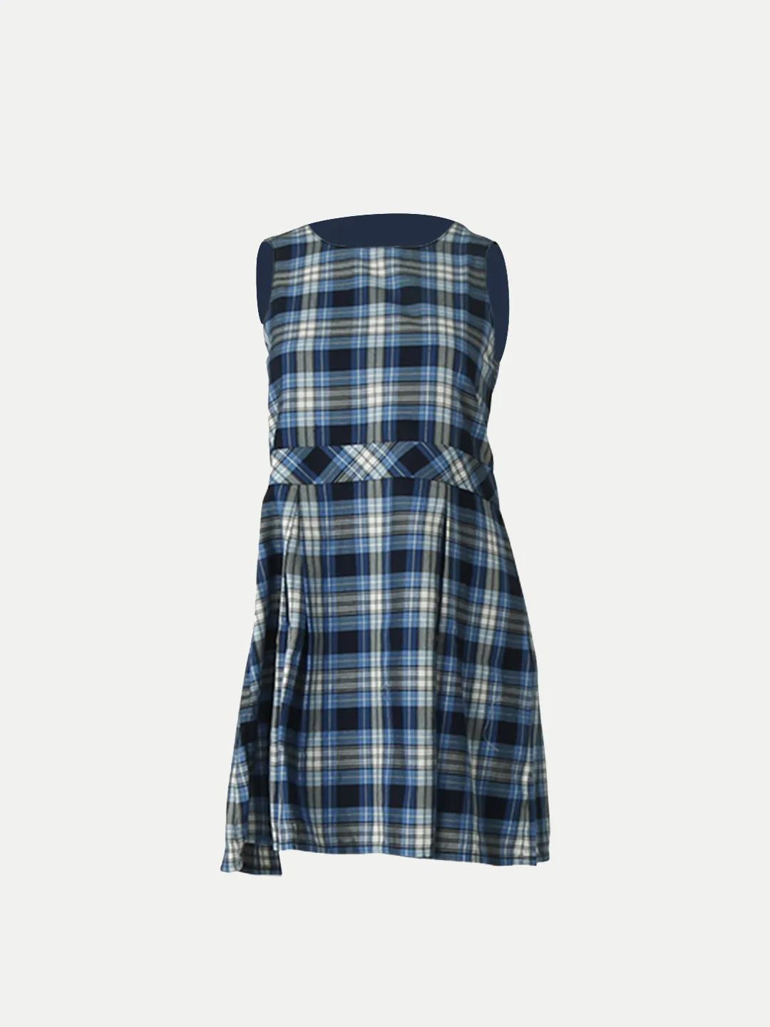 

BAESD Checked Fit and Flare Dress, Blue