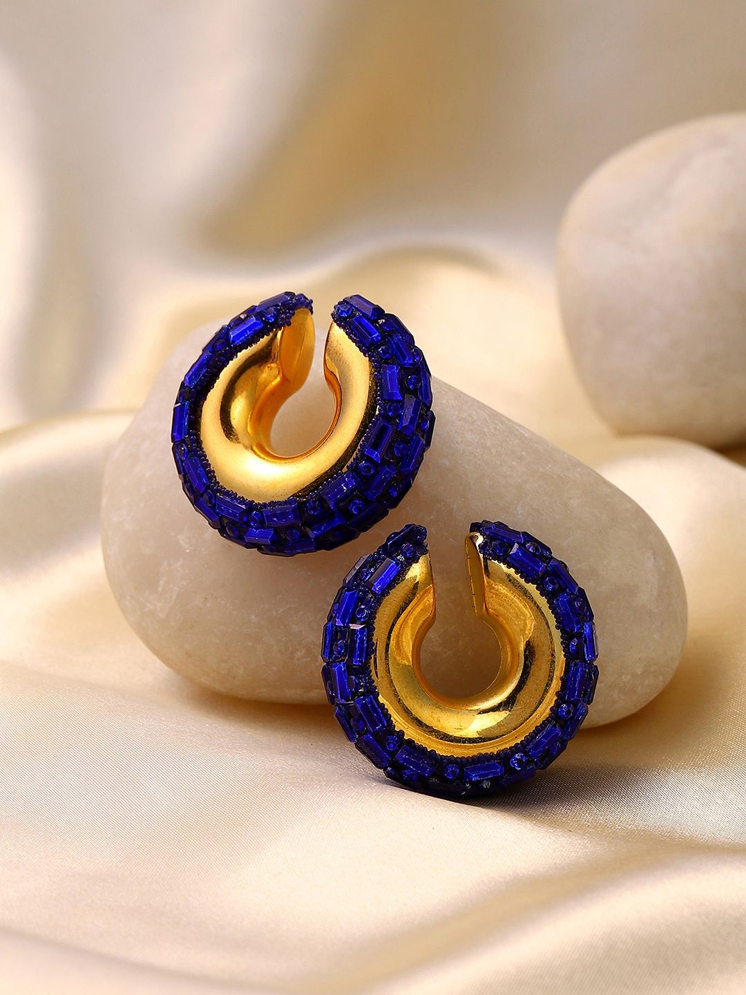 

SOHI Contemporary Studs Earrings, Blue