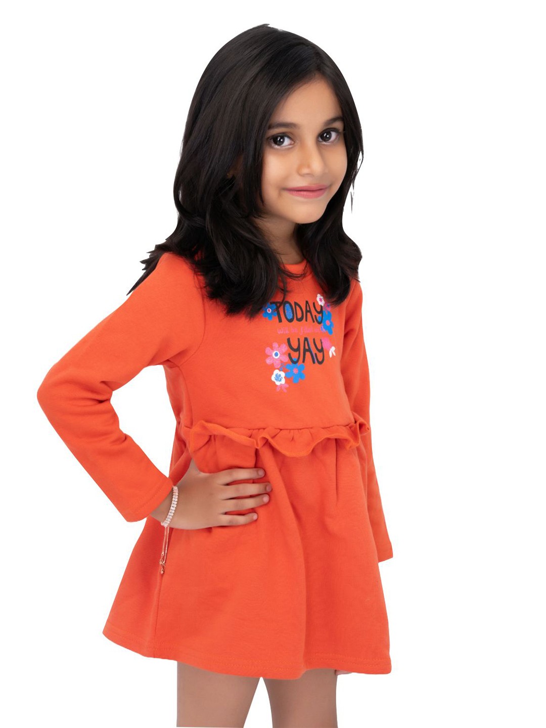 

BAESD Fit & Flare Dress, Orange
