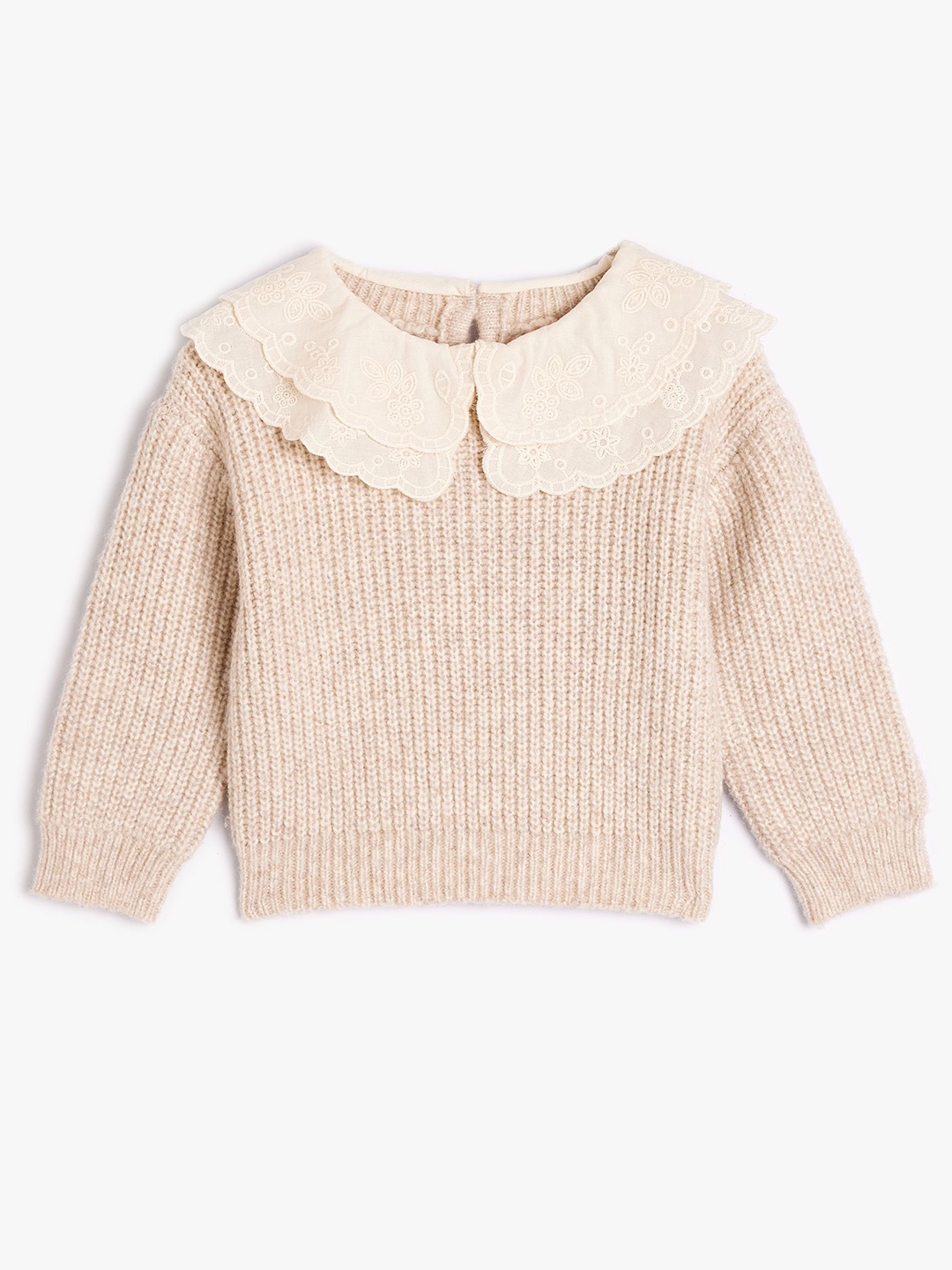 

Koton Girls Cable Knit Pullover, Beige