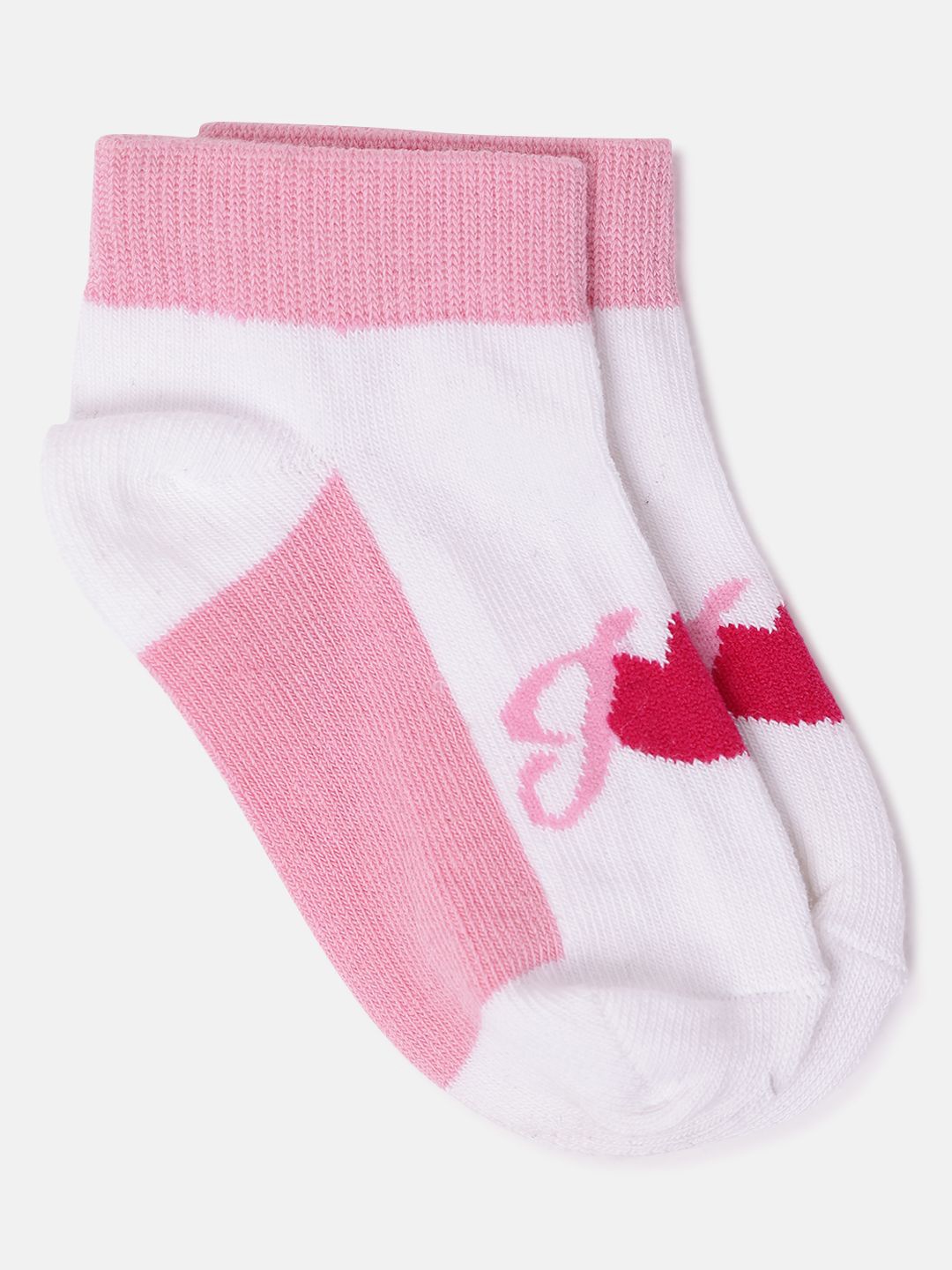

Blue Giraffe Girls Patterned Ankle-Length Socks, Pink