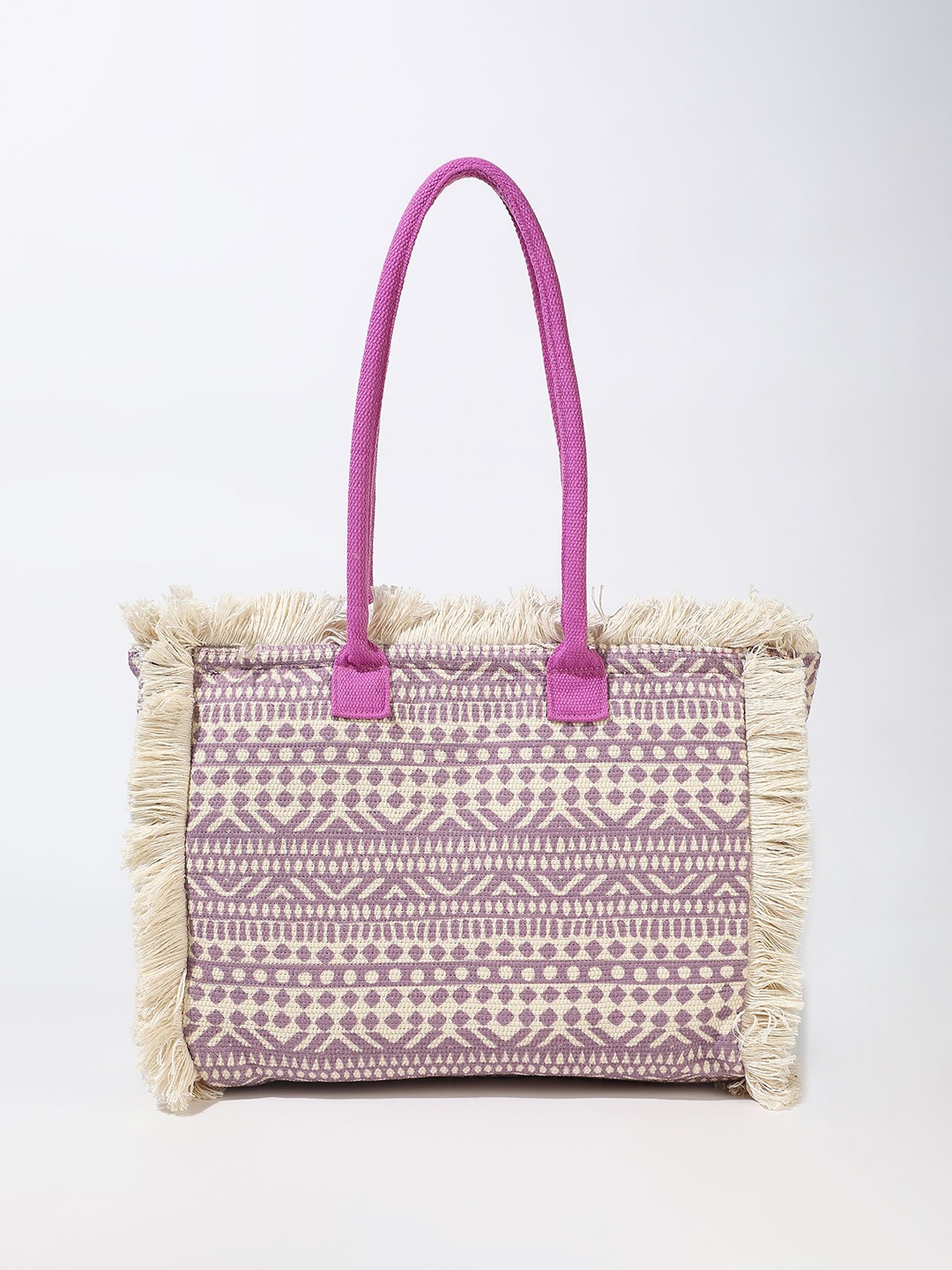 

LULU & SKY Embellished Structured Tote Bag, Purple
