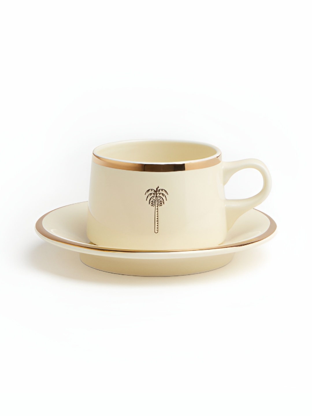 

H&M Porcelain Cup & Saucer, Beige