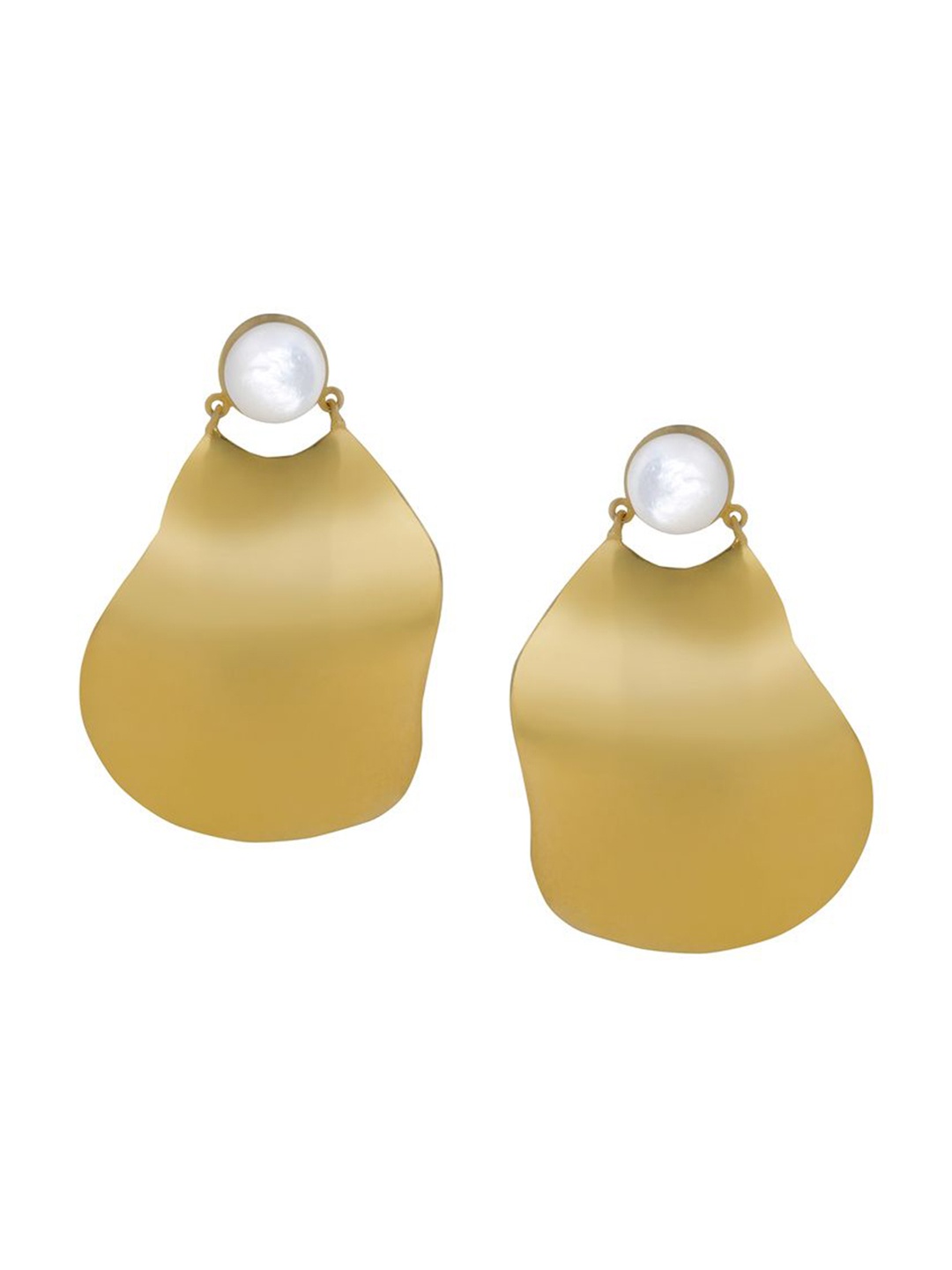 

Varnika Arora Geometric Drop Earrings, Gold
