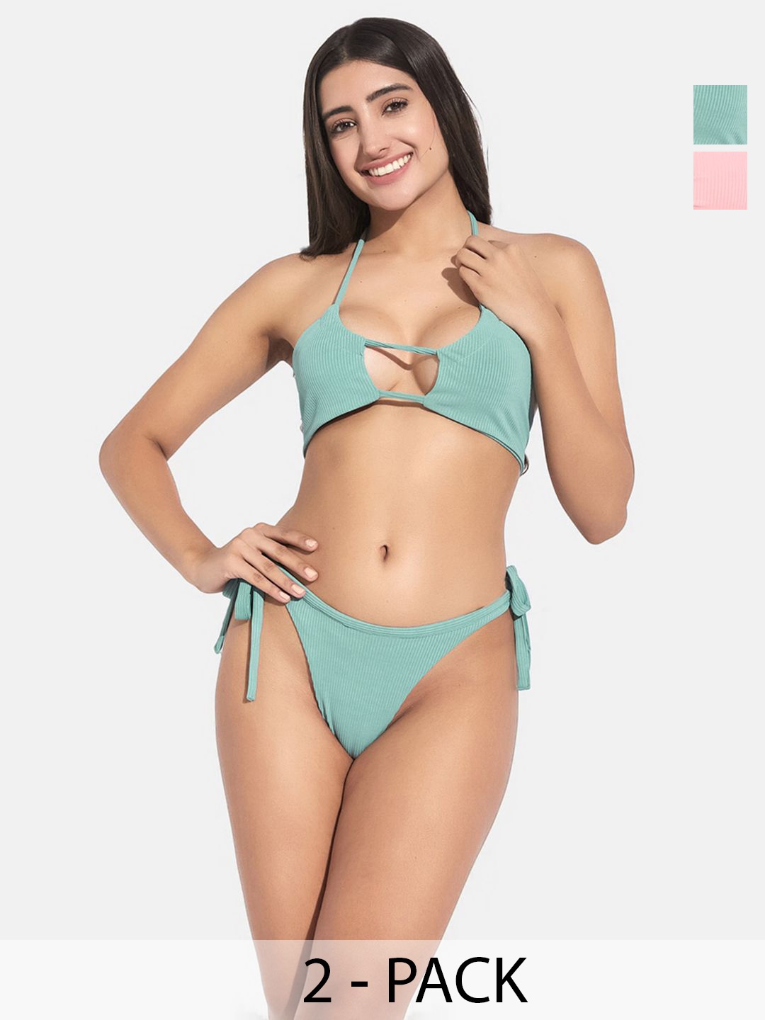 

SECRETS BY ZEROKAATA Pack Of 2 Assorted Swim Bikini Set
