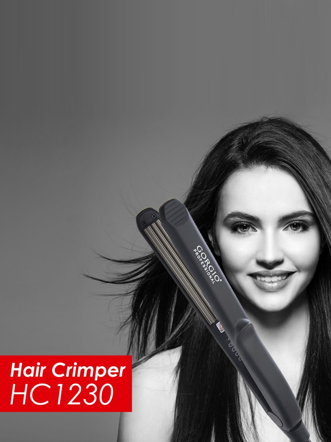 

GORGIO PROFESSIONAL LED Slim Plate Hair Crimper HC1230, Black
