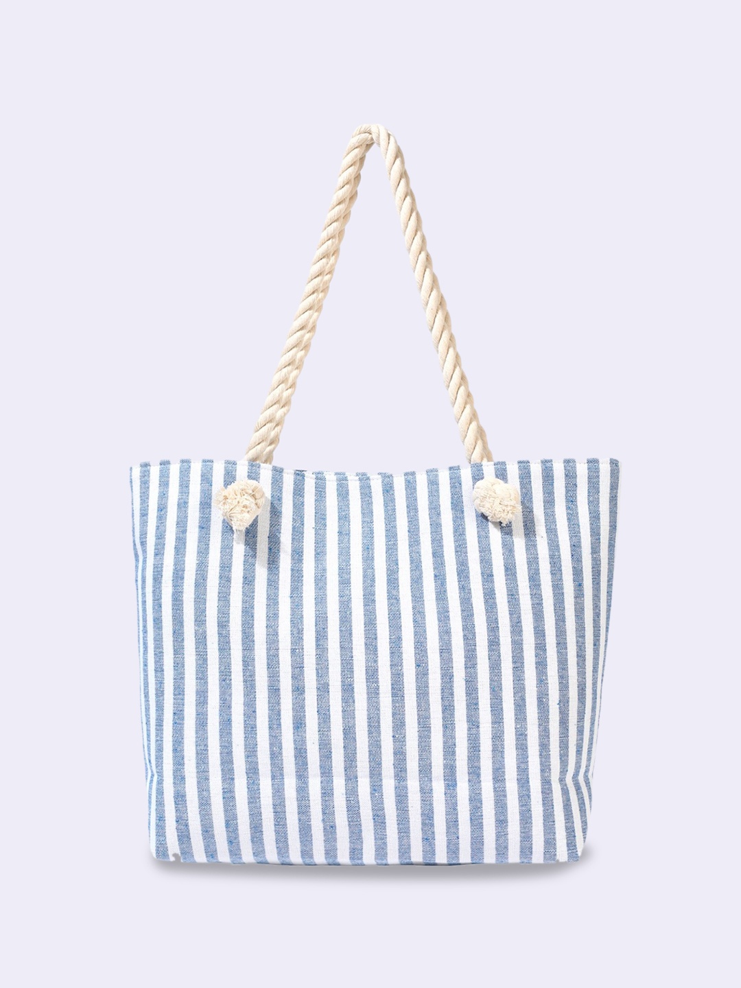 

LULU & SKY Striped Oversized Shopper Handheld Bag with Quilted, Multi