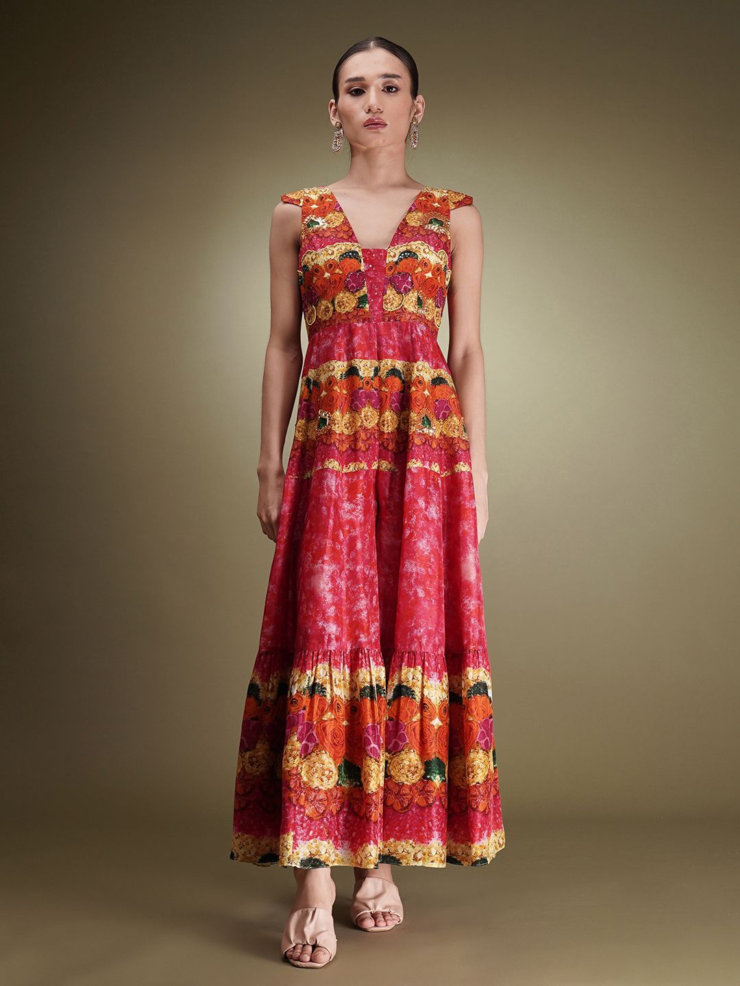 

Breathe by Aakanksha Singh Floral Printed Basic Jumpsuit, Pink