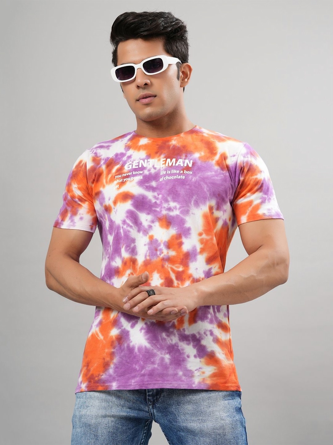 

Tistabene Men Dyed Pockets T-shirt, Purple