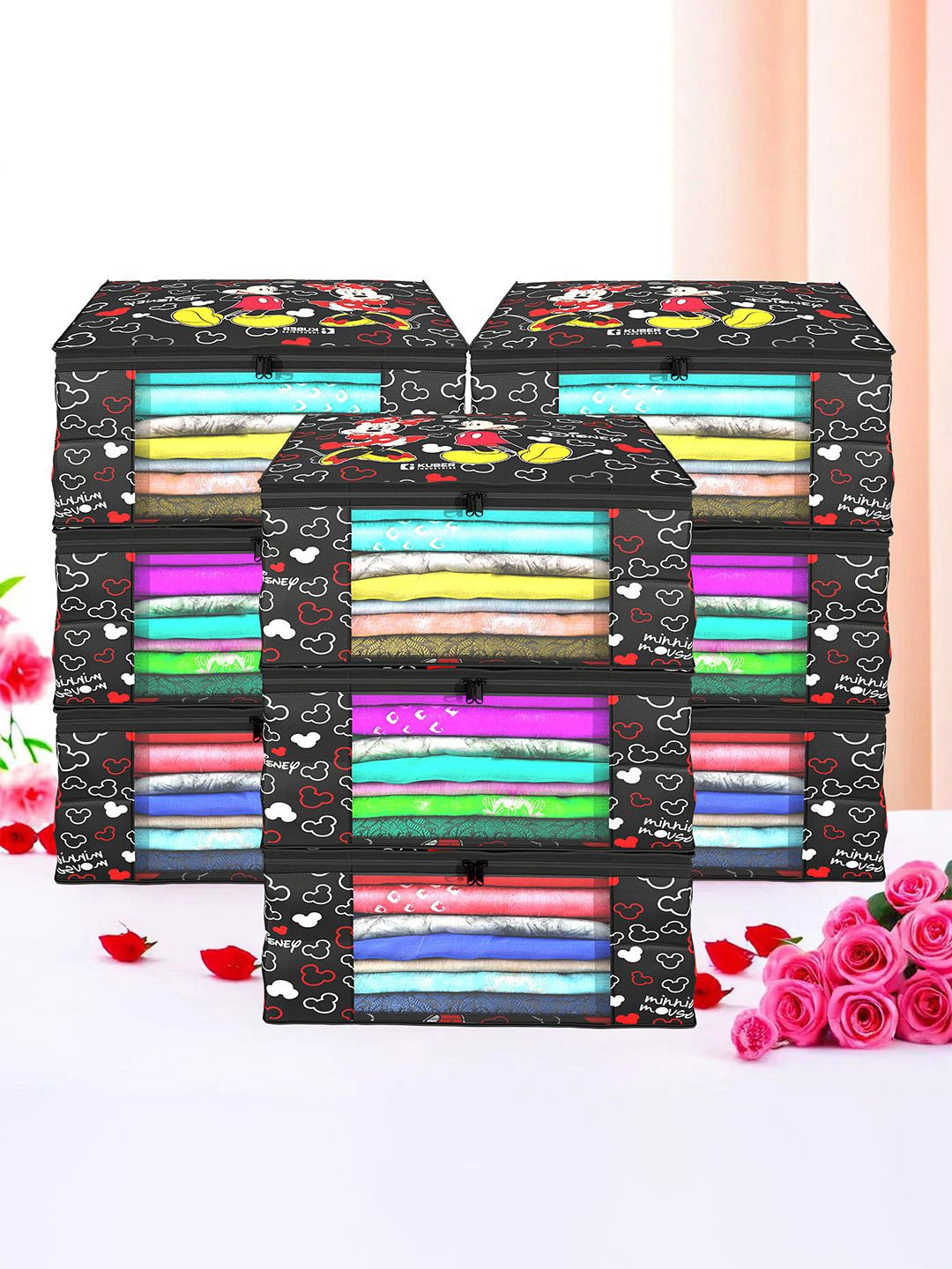 

Kuber Industries Black Set of 9 Regular Drawer Organiser Organisers