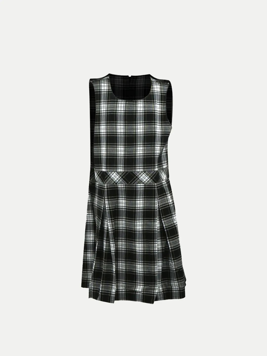 

BAESD Checked A-Line Dress, White