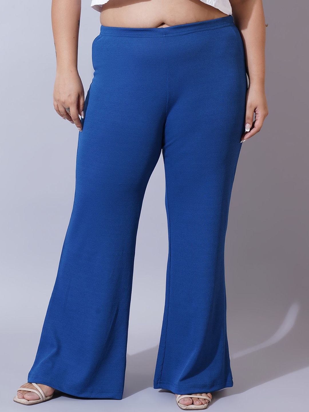

U&F Beyond Women Original Slim Fit Trousers, Navy blue