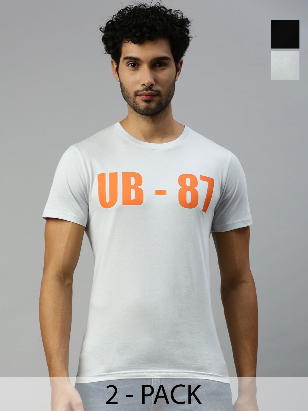 

Unibro Men Typography 2 Printed Applique T-shirt, Black