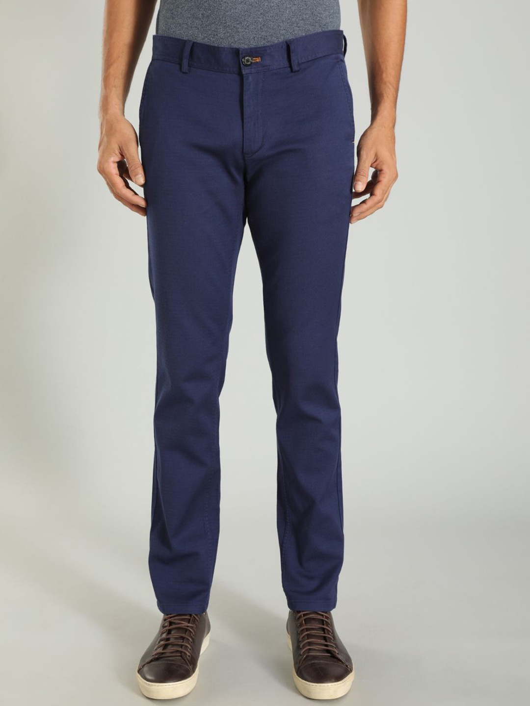

Indian Terrain Men Brooklyn Slim Fit Trousers, Blue