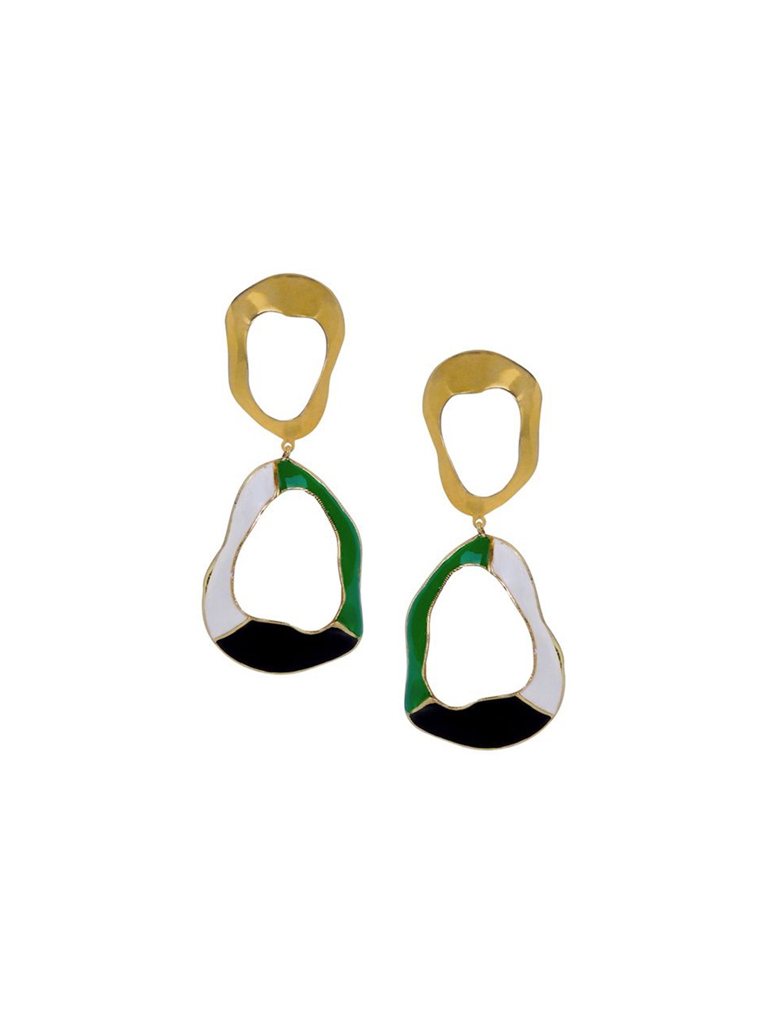 

Varnika Arora Geometric Drop Earrings, Gold