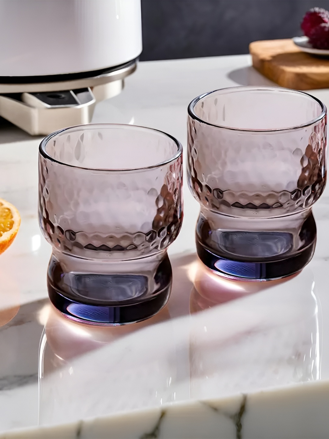 

UMAI 2 Pcs Lead Free Water Glasses 300ml Each, Grey