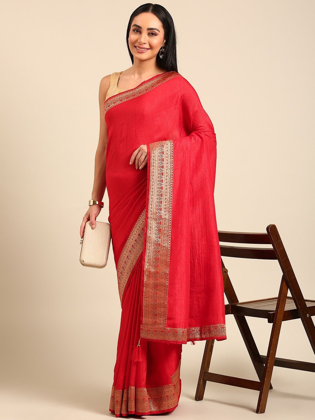 

all about you Saree, Red