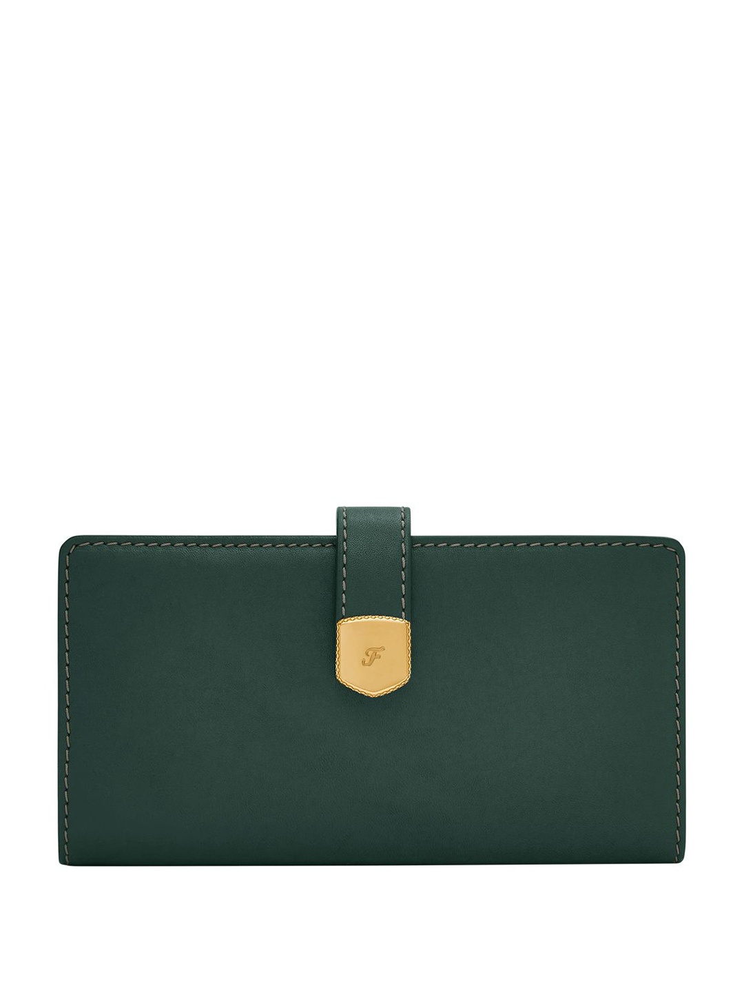 

Fossil Women Leather Two Fold Wallet, Green