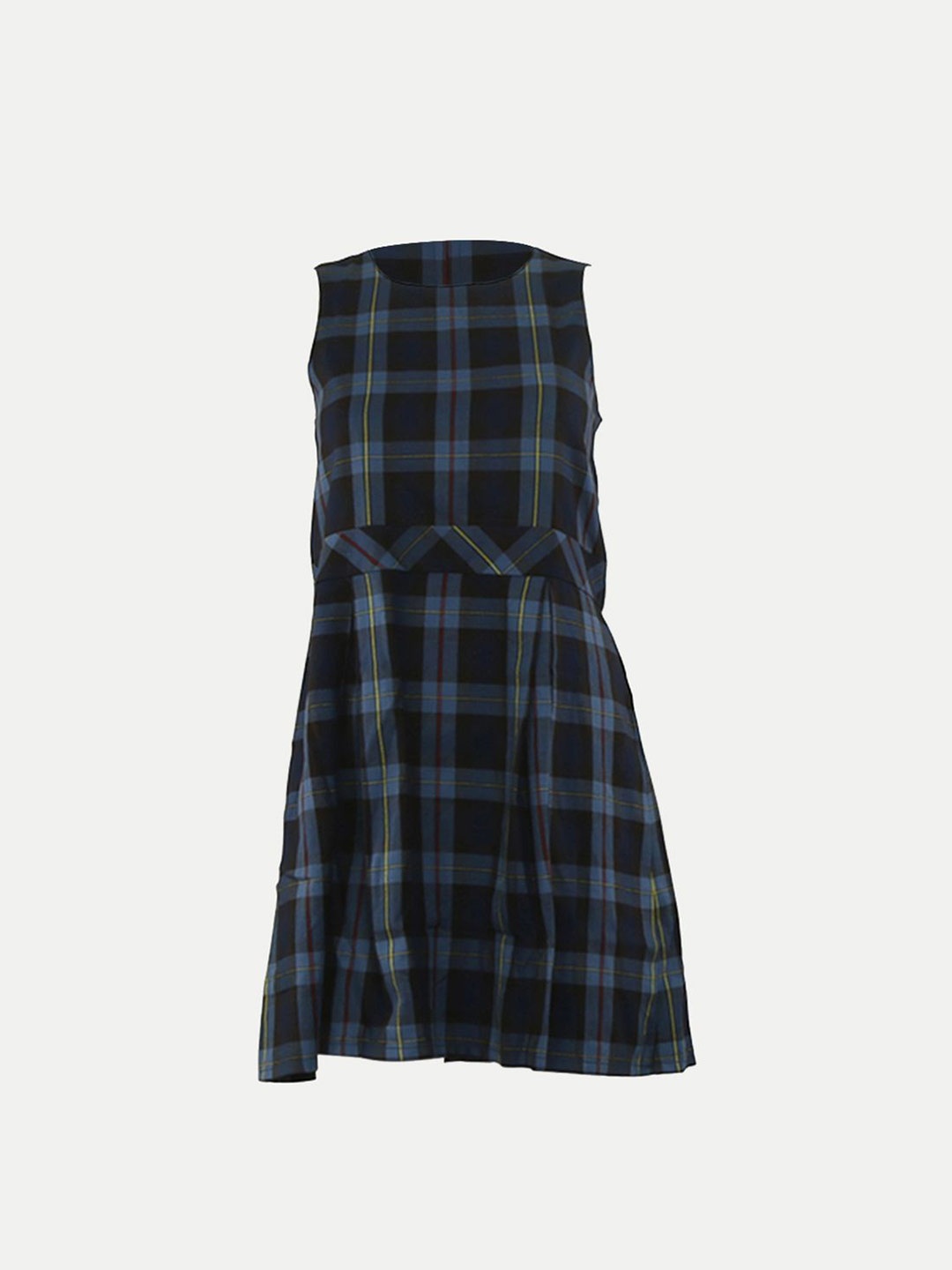 

BAESD Checked Fit & Flare Dress, Blue