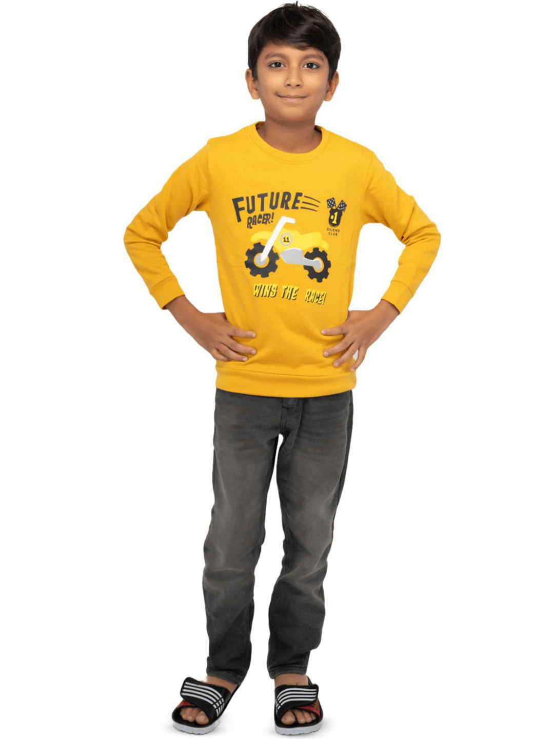 

BAESD Boys Printed Sweatshirt, Yellow