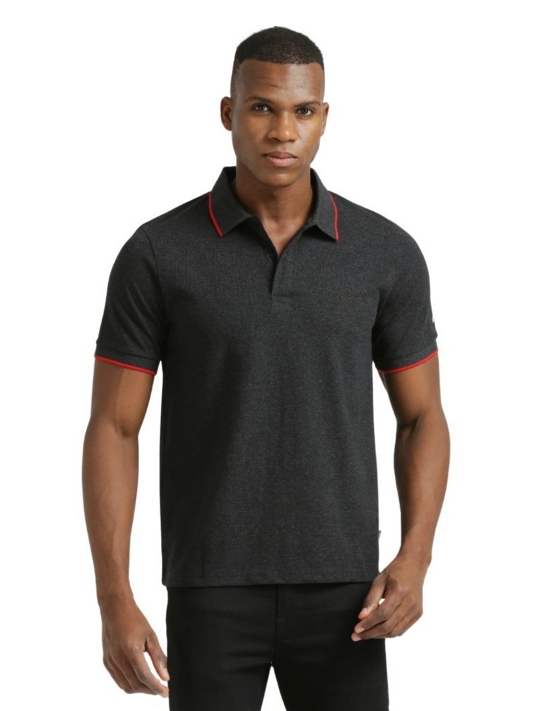 

playR Men Polo Collar Dri-FIT Pockets T-shirt, Grey