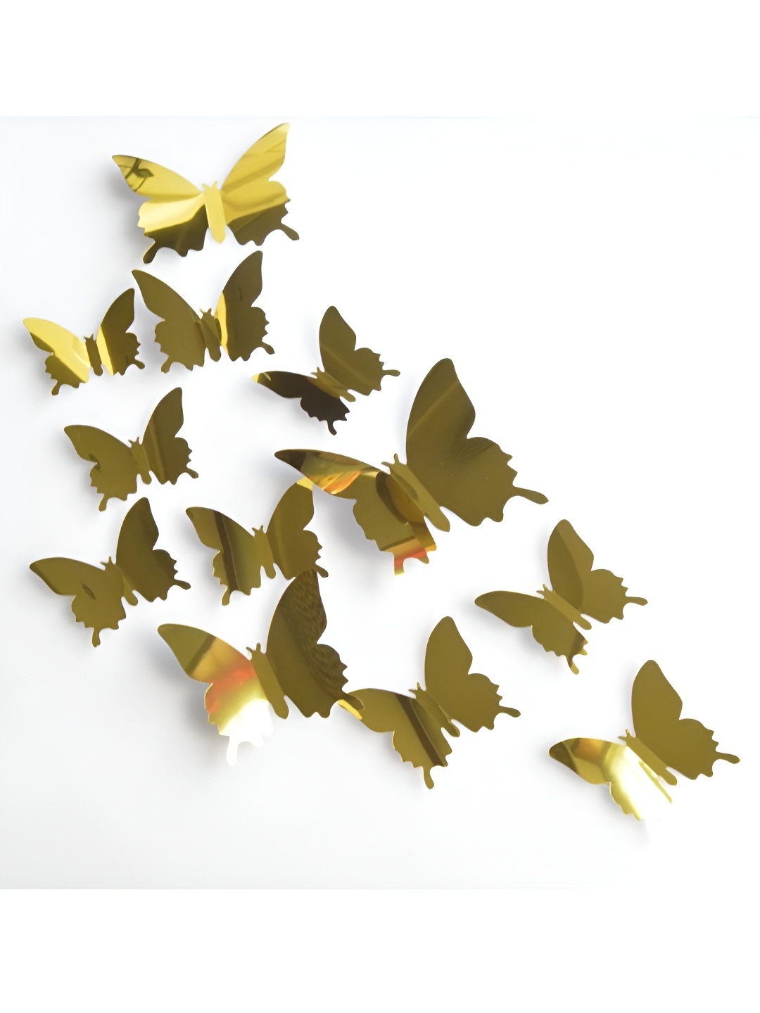 

Jaamso Royals Butterfly Self-Adhesive Wall Sticker, Gold