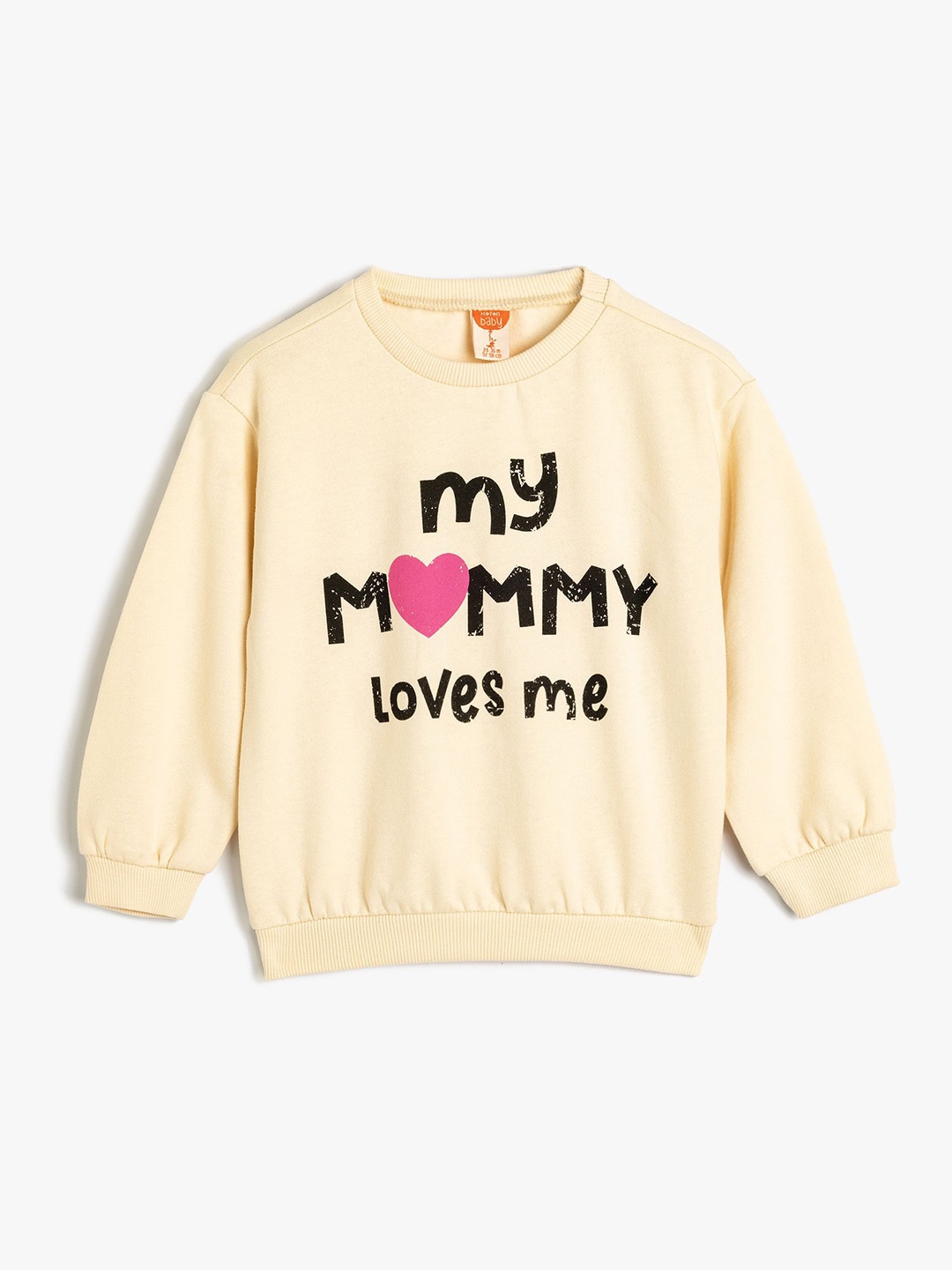 

Koton Girls Typography Printed Sweatshirt, Beige