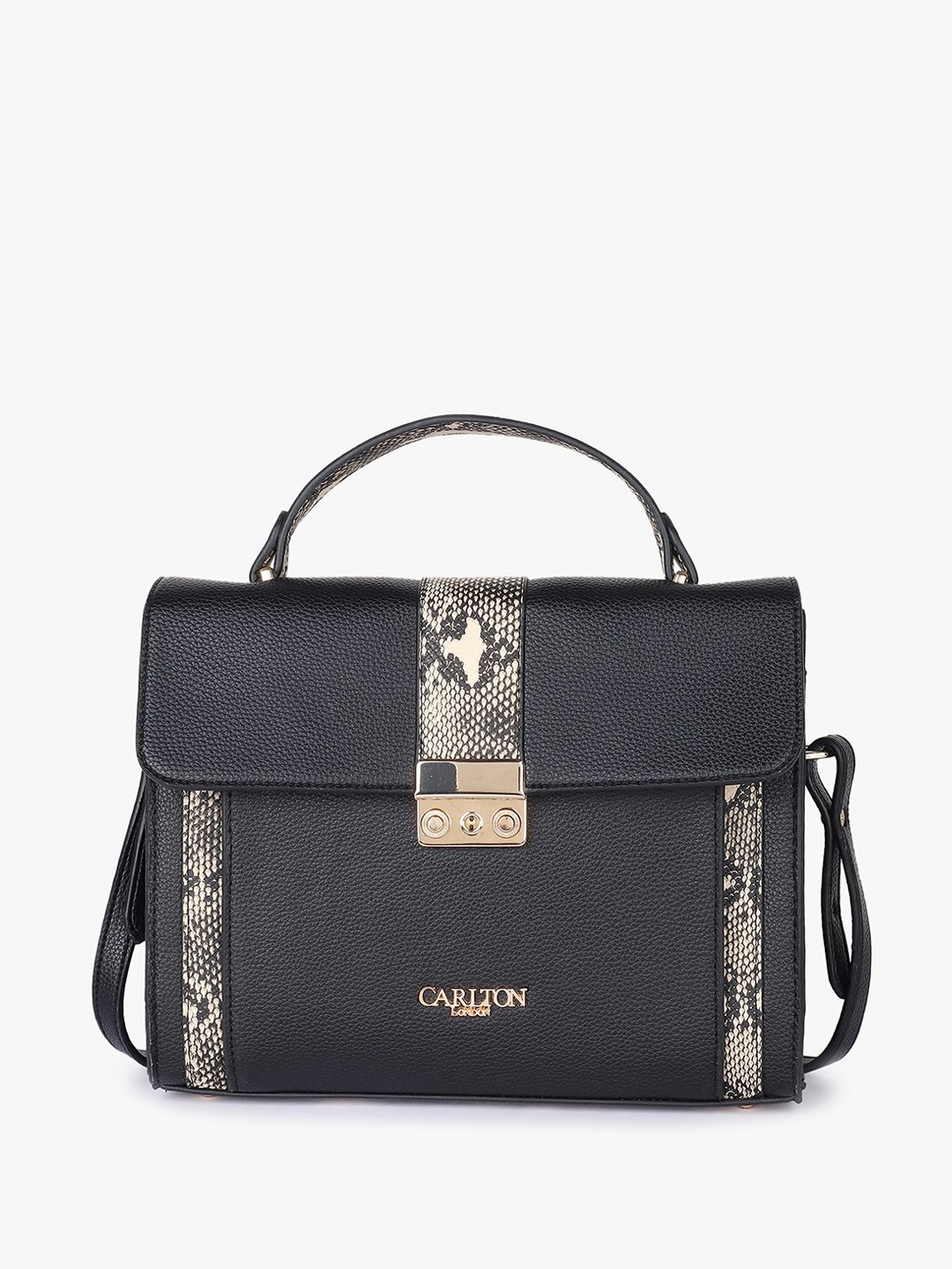 

Carlton London Colourblocked Shopper Satchel, Black