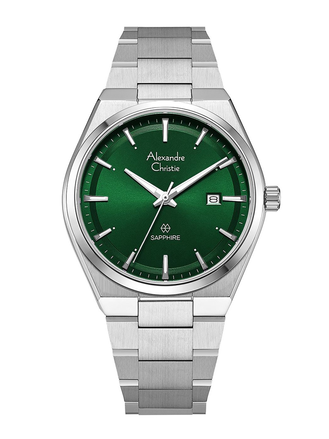 

Alexandre Christie Men Dial & Stainless Steel Bracelet Style Straps Analogue Watch 8697MDBSSGN, Green