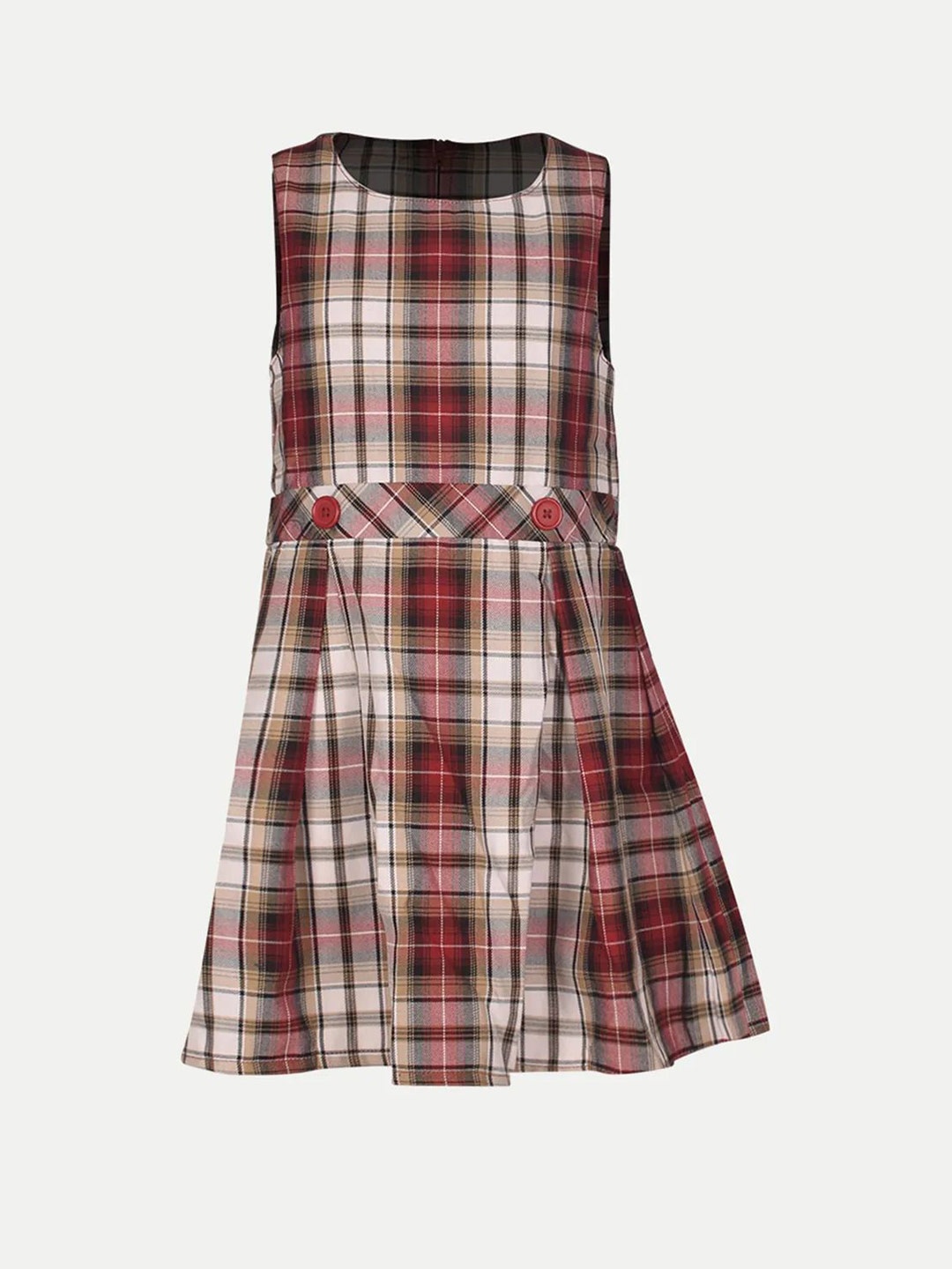 

BAESD Checked Fit & Flare Dress, Red