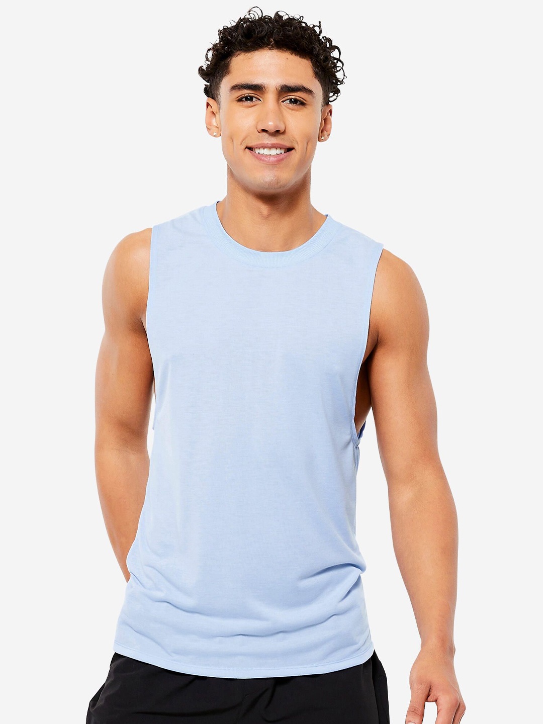 

Domyos By Decathlon Men Round Neck Tshirts, Blue