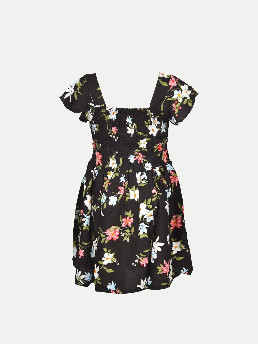 

BAESD Floral Print Fit & Flare Dress, Black