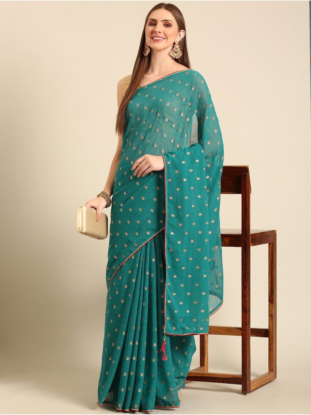 

all about you Woven Design Saree, Turquoise blue