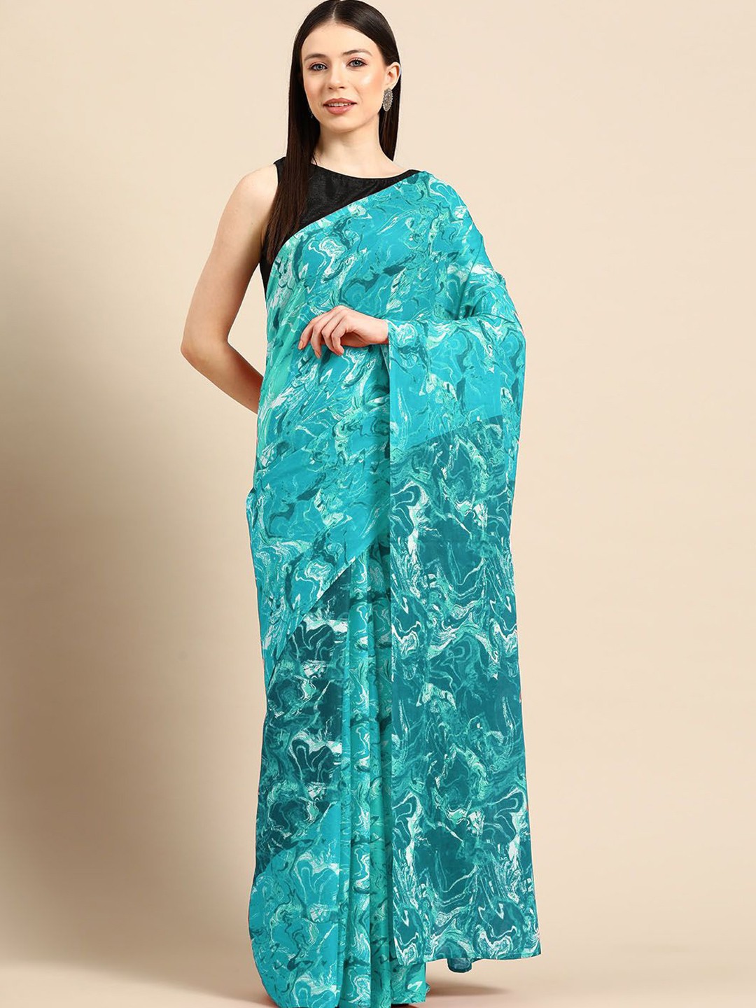 

BUTA BUTI Pure Cotton Saree, Blue