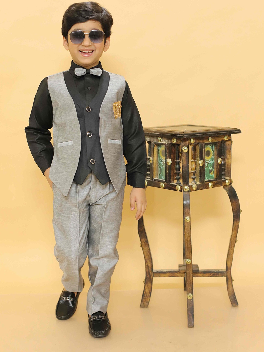 

ALLES MARCHE Boys Shirt with Trousers, Grey