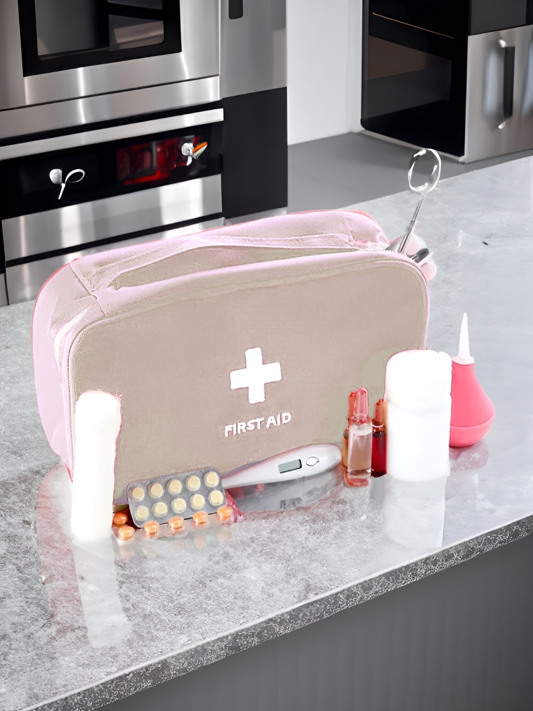 

Aura Other Prints Waterproof Pouch Travel Accessory, Cream