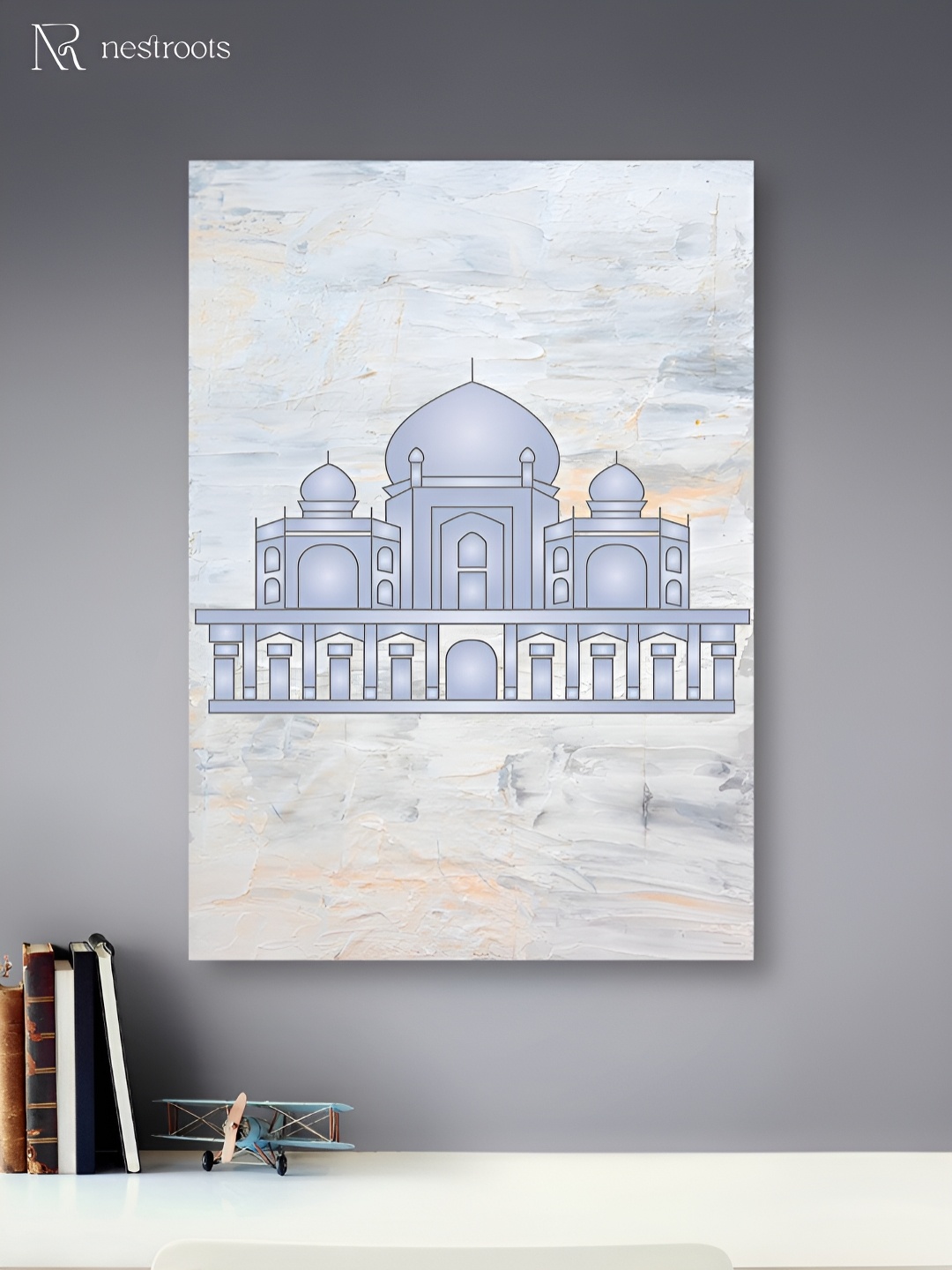 

nestroots White & Grey Islamic Heritage Canvas Wall Art