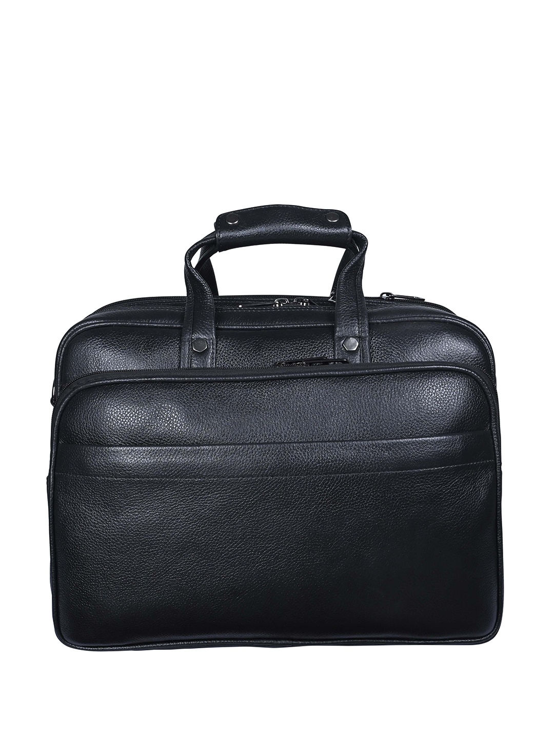 

Calvadoss Men Up To 17 Inch Textured Leather Laptop Bag, Black