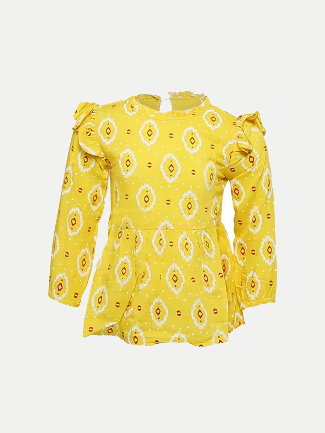 

BAESD Ethnic Motifs Print A-Line Dress, Yellow