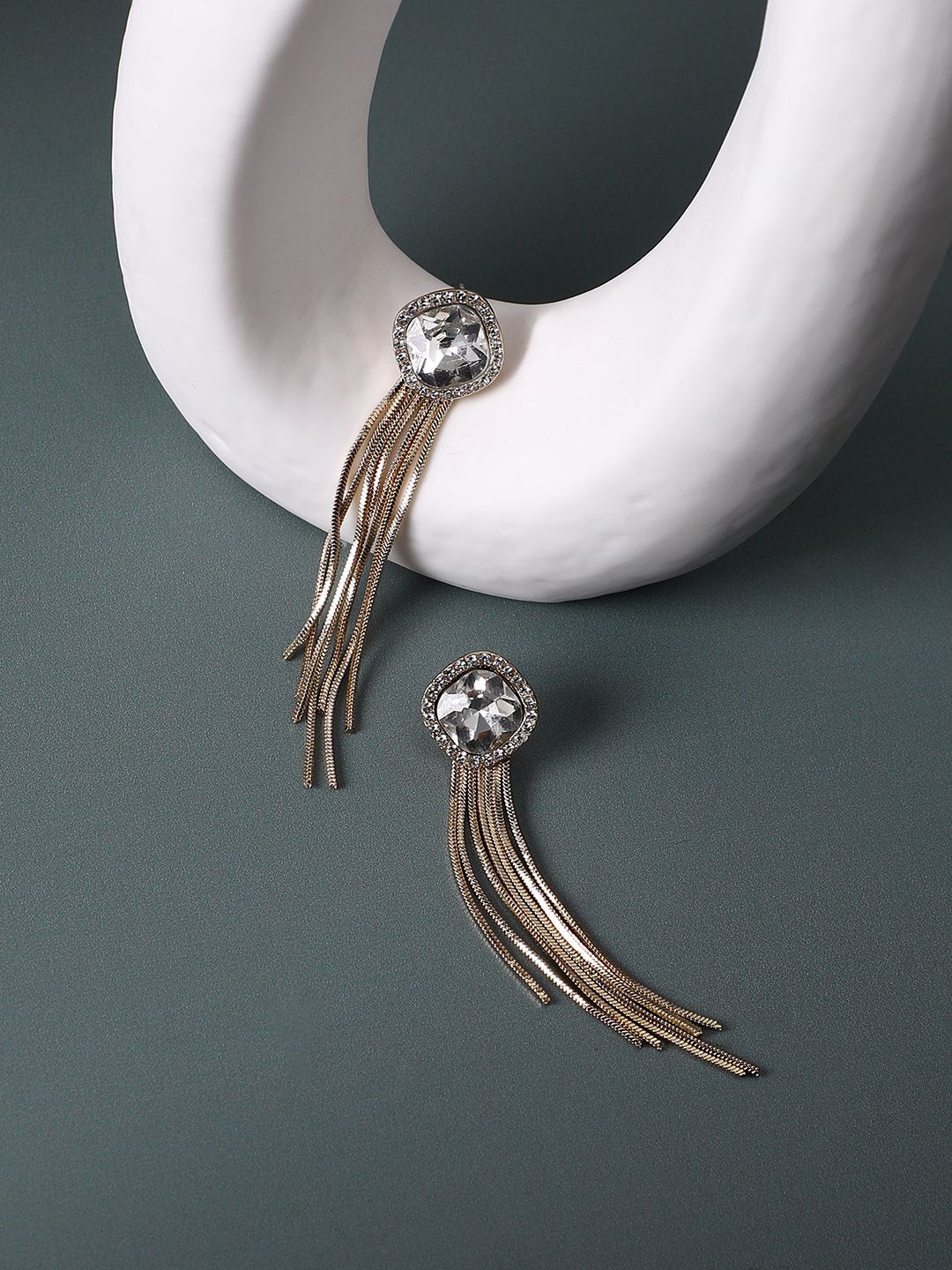 

SOHI Contemporary Drop Earrings, Gold